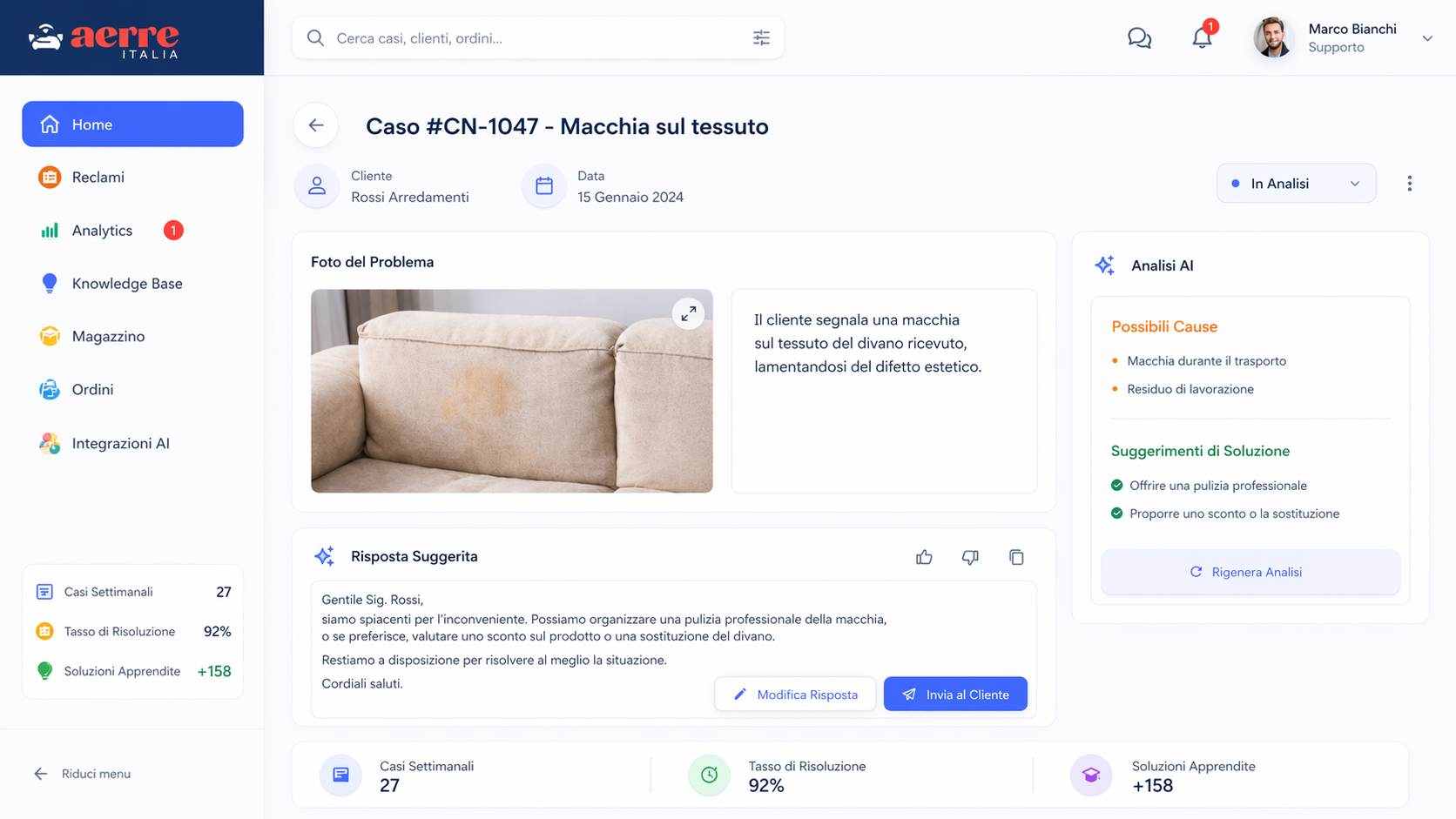 Anteprima del sistema AI per le contestazioni